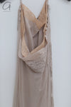 marc le bihan two-piece embellished maxi dress 21221 BEIGE